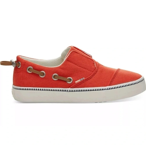 New TOMS youth Pasadena Lacing Eyelet Canvas Sneakers unisex boat shoes - Picture 1 of 12